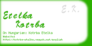etelka kotrba business card